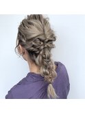 編み下ろしヘアアレンジ♪