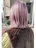 ホワイトラベンダーボブ　メルティーカラー