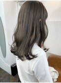 グレージュ イルミナカラー 髪質改善 ブリーチなし