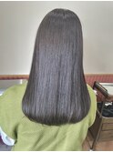 ダークグレージュ×髪質改善ストレートパーマ