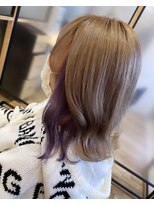 ポート 蕨(PORT)&nbsp;ミルクティーベージュ×インナーラベンダー【 千田 理紗 】