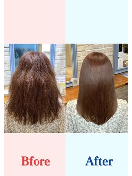 フォルテ 城北店 髪質改善縮毛矯正/静岡/斜めバング/グレージュカラー