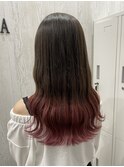 波ウェーブピンクグラデーション☆ 【TELAHAIRユーカリが丘】