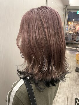ヘアカロン 熊本本店(Hair CALON) エンドカラーダブルカラーインナーカラーハイライトベージュ韓国