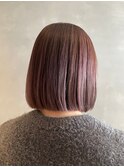 艶カラーピンクボブ