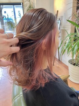ハイマインド(HIGH MIND)の写真/ケアブリーチでダメージ最小限★ハイトーンでも艶髪が叶う♪高発色&透明感◎【ブリーチ/インナー/グラデ】
