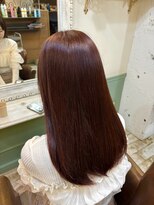 オーガスト ヘア ネイル(AUGUST hair nail)&nbsp;ピンクブラウン／ブリーチなしダブルカラー／横浜／ツヤカラー