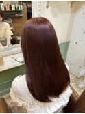 ピンクブラウン/ブリーチなしダブルカラー/横浜/ツヤカラー