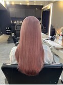 縮毛矯正.レイヤーカット.ピンクカラー.髪質改善. ヘアカラー