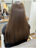 アッシュブラウン 美髪縮毛矯正 髪質改善トリートメント