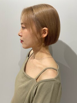 リガナッツ 池袋店(Riganuts) ボブ×ミルクティーベージュ