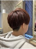 無造作マッシュメンズショート☆ツーブロックアッシュブラウン