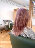【ミディアムレイヤー×ペールピンク】