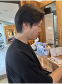 センター分けスタイル