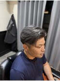 イケオジ　七三　シルバーカラー