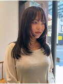 ハイレイヤー×透明感暗髪