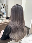 白髪ぼかしバレイヤージュ×西海岸グレージュ
