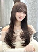 ロングレイヤーふんわりレイヤー韓国オンニヘア