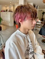 アドラーブル 駅南店(adorable) センターパートソフトツイストパーマメッシュマッシュウルフ