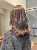 レイヤースタイル　ブラウンベージュ