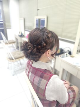 リサ 恵比寿(risa.) 編み込みアップ