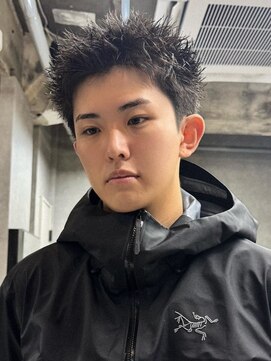 エルマーク 松山(L-MARK) スパイキーショート/アップバング/ツーブロック/メンズ/眉毛