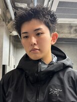 エルマーク 松山(L-MARK) スパイキーショート/アップバング/ツーブロック/メンズ/眉毛