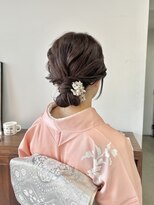 ヘアー アイス 御器所本店(HAIR ICI)&nbsp;ヘアセットヘアアレンジシニヨンボブブラウンカラー