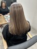 カット+透明感ケアカラー+髪質改善￥15400[白髪ぼかし/髪質改善/白髪/中央林間