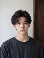 Men's LOOPA【メンズルーパ】三宮/元町/メンズパーマ/曲がる縮毛矯正/眉毛カット&nbsp;センターパート/ツイスパ/マッシュ/黒髪/神戸/三宮