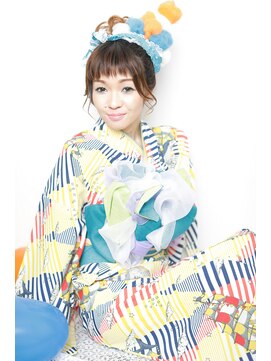 オーバーキャプテンネイキッド(OVER CAPTAIN NAKED) 2016ふりふ浴衣コレクションvol.18 [レインボーポップ]