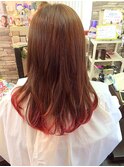 【LILA  HAIR】赤☆グラデーション