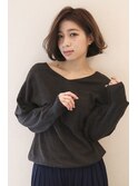 ショート ショートボブ パーマ 大人かわいい【福谷】