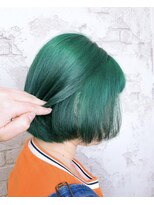 プライズ アイリス 池袋東口店(prize Iris)&nbsp;派手カラーハイトーングリーンカラー池袋