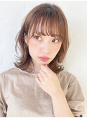 波ウェーブミディ_ハイライトカラーセミウェットウェーブ_57544