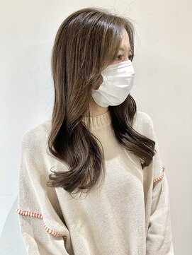 フォーク FOLK 【FOLK】透明感グレージュ☆似合わせ韓国巻ロング♪