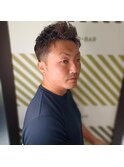 ツーブロックショート