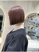 チョコレートブラウンカラーのボブ 新潟/万代
