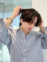 カルマパーマ_くびれヘアアプリコットオレンジ