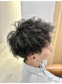 ツイストスパイラルパーマ/アップバングスタイル