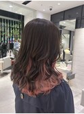 インナーカラーピンク髪質改善トリートメント