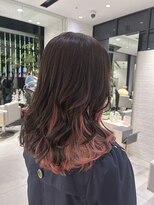 インナーカラーピンク髪質改善トリートメント