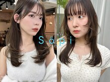大人気【Sopiオリジナル透明感カラー似合う髪色ご提案します/名駅/名古屋/レイヤーカット/前髪/縮毛矯正