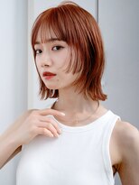 エインアンリー 表参道(AIN.ANLY.) ◯ぱっつん前髪流し前髪鎖骨ミディアムボブ耳かけボブパーマ小顔