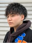ツイストスパイラル波巻きパーマスパイラルパーマパーマメンズ