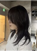 アプリコットオレンジ/くびれヘア/ウェーブショート［新潟］