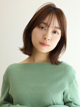 アース 三木店(HAIR & MAKE EARTH) 20代30代小顔レイヤーボブ◎透明感アッシュ×外ハネくびれ