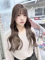 サンク 原宿 表参道(cinq) ダブルカラーハイトーンカラーピンクブラウンベージュカラー30代