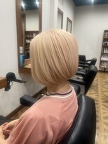 ココロヘアー マド(Cocolo hair MADO) ほんのりオレンジベージュボブ