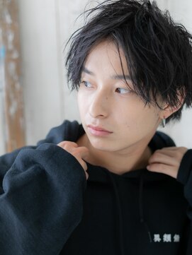 グルーミングサロン バーバー キャッスル 北浦和西口(Grooming salon Barber Castle) 20代30代ブラックスパイラルパーマフェザーマッシュa北浦和